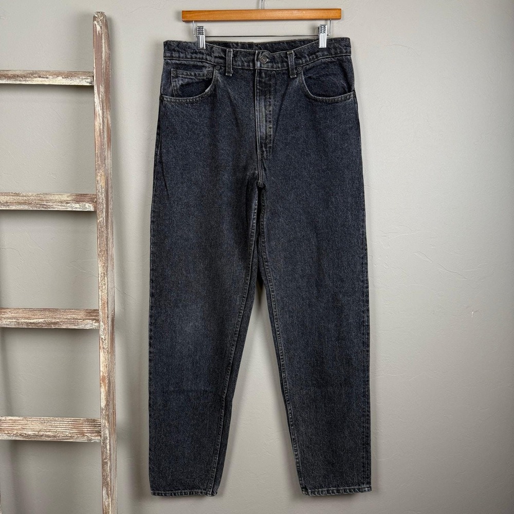 Vintage 80s Levi 550 Faded Black Denim Jeans size 34x34, USA